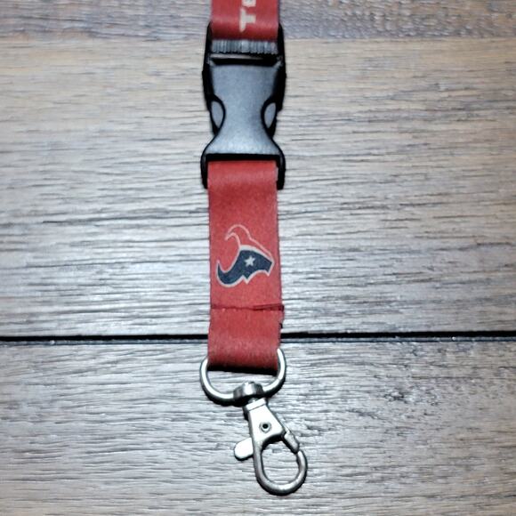 Houston Texans Red & Blue Reversible Lanyard w/ Detachable Clip - Picture 2 of 4